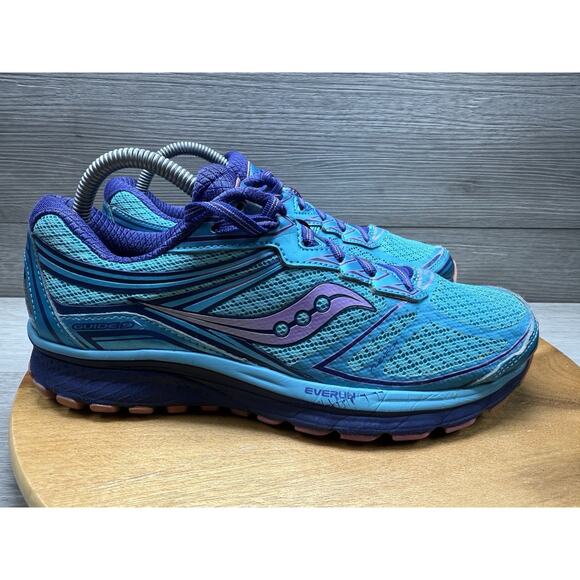 Generic Shoes - EUC Saucony Women's Guide 9 Running Shoe Blue/Purple/Pink Size 9